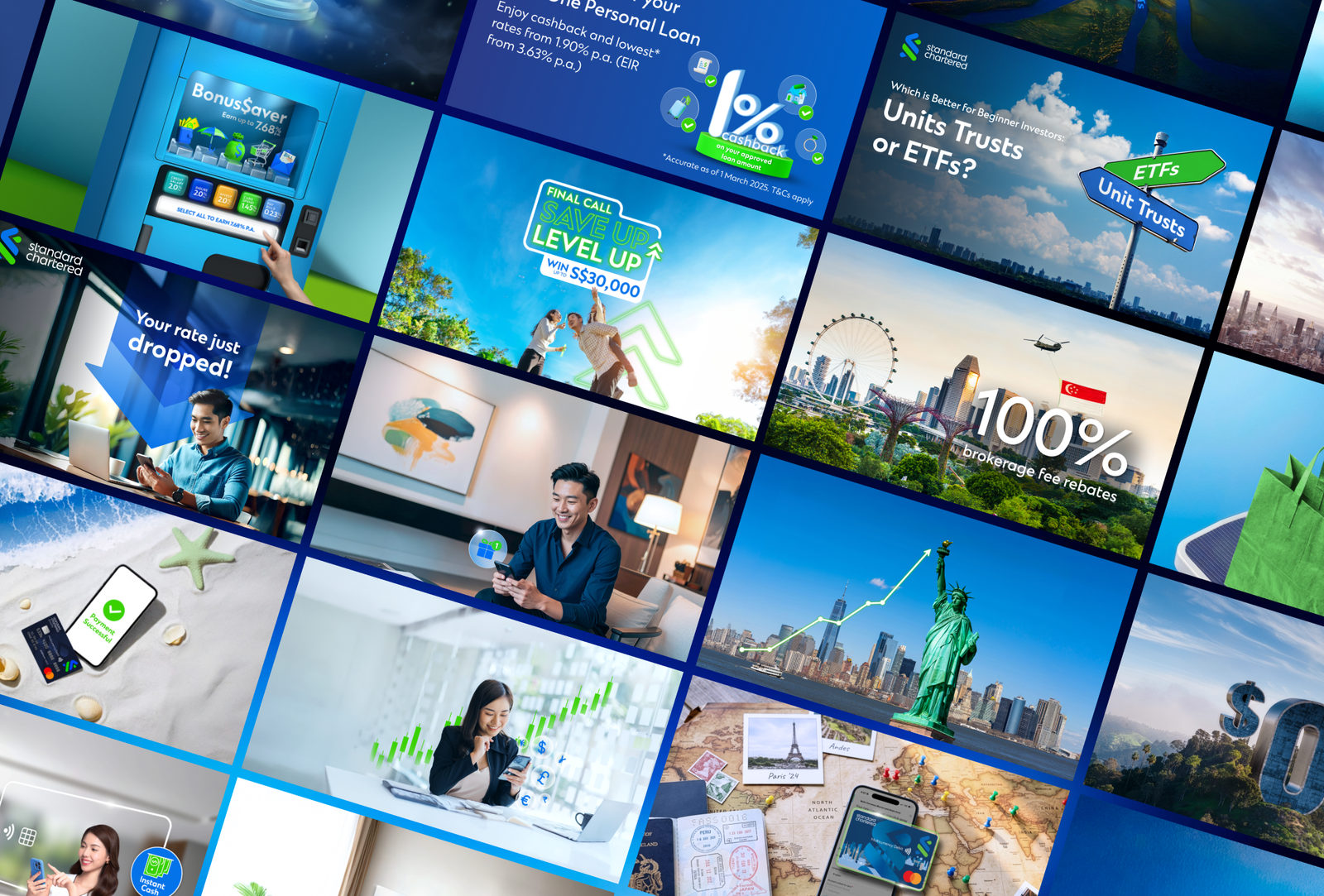 Standard Chartered campaign key visuals, further selection