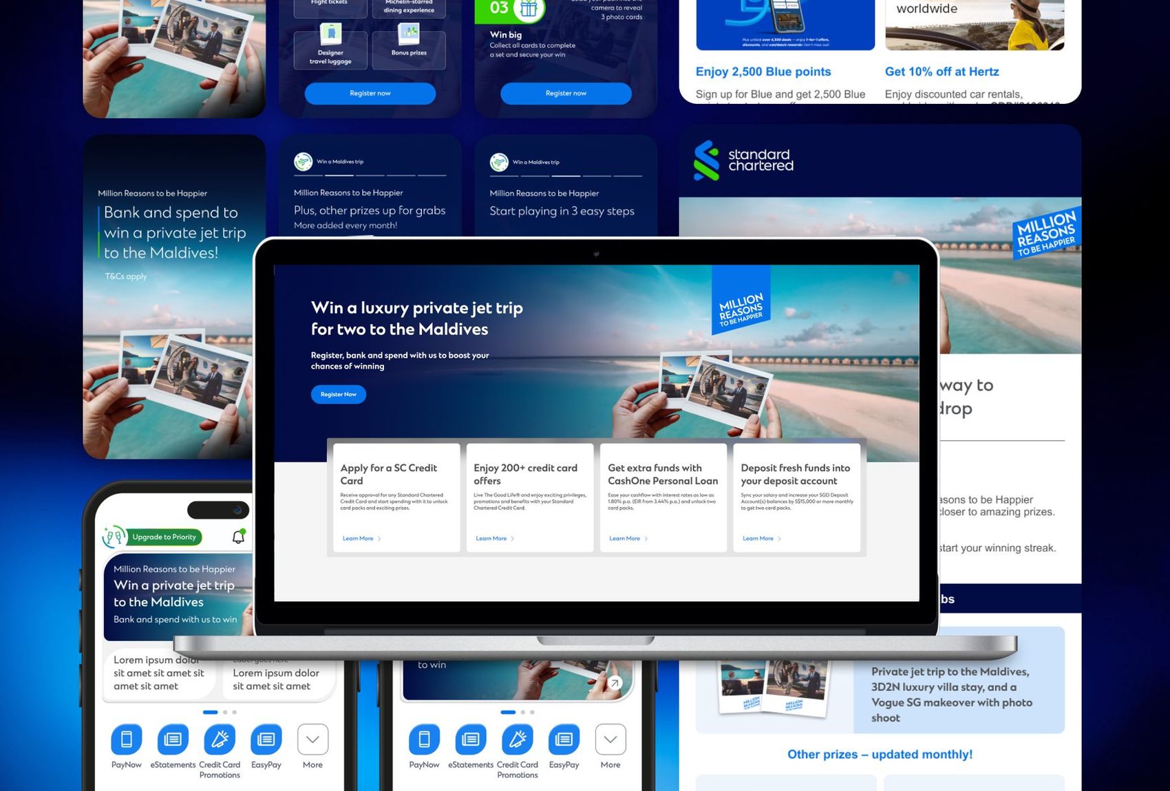 Million Reasons to be Happier — app, web and mobile spread